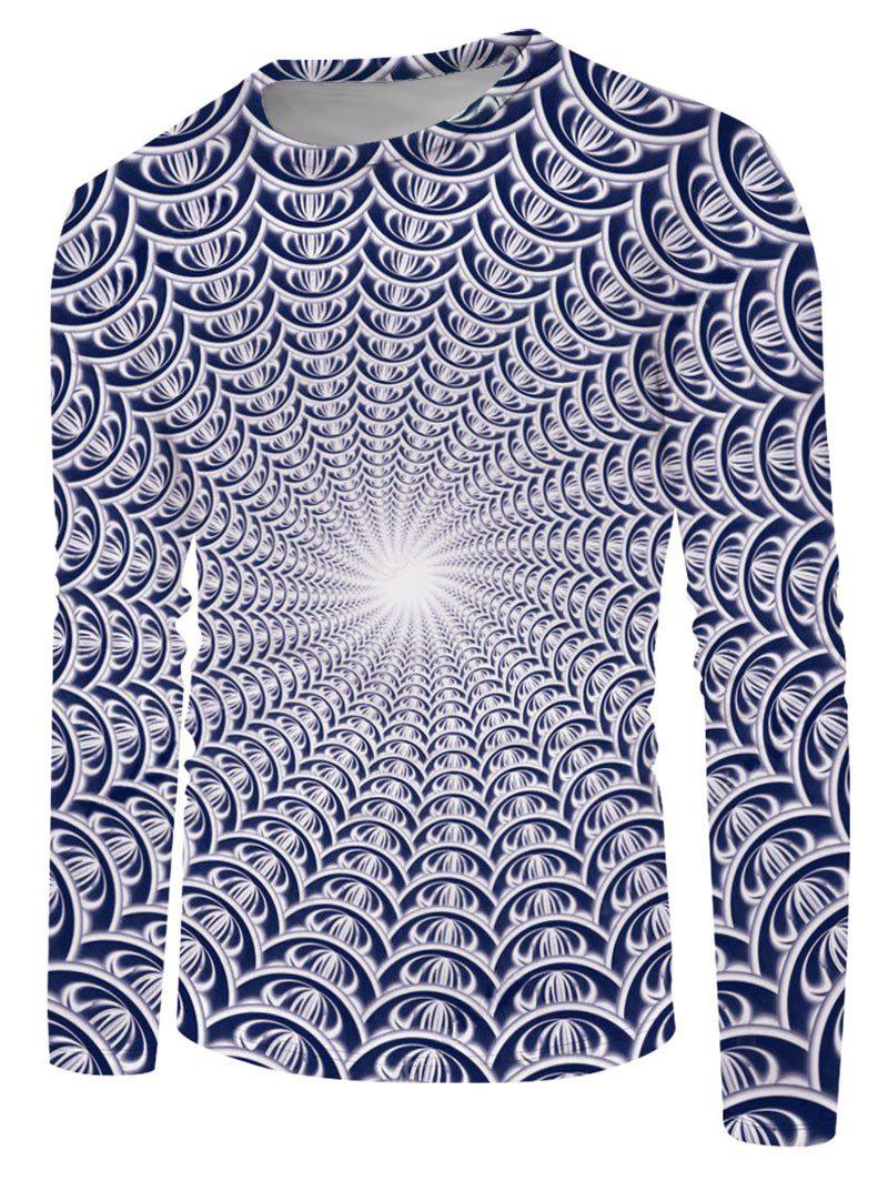3d Light Print Long Sleeve T-shirt