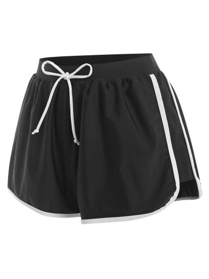 Bowknot Contrasting Binding Swim Boyshorts