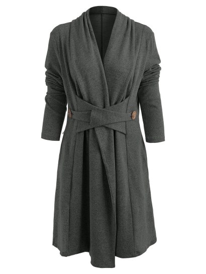 Button Long Duster Cardigan