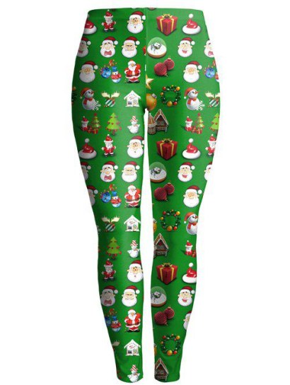 Christmas Gift Print Ankle Leggings