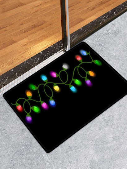Christmas Light Printed Floor Mat