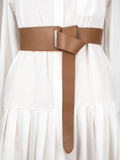 Faux Leather Wide Waist Belt