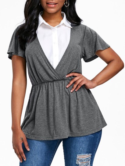 Faux Twinset Smock T-shirt