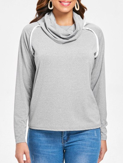 Long Sleeve Cowl Neck T-shirt