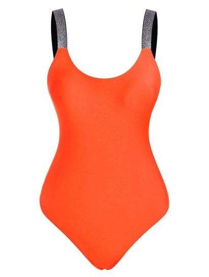 Sparkle Strap Backless One-piece Swimsuit